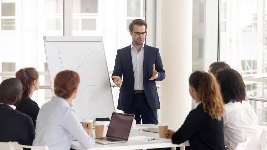 Man giving presentation